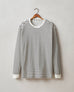 Men's Standard Crew Long Sleeve Tee - Navy Stripe